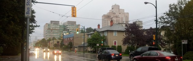 Rainy Vancouver Bus Stop