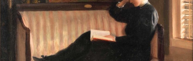 Woman Reading on a Settee (ca. 1905–10), by William W. Churchill (1858–1926)
