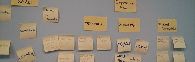 Classroom skills post-its