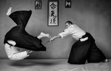 Practicantes de aikido